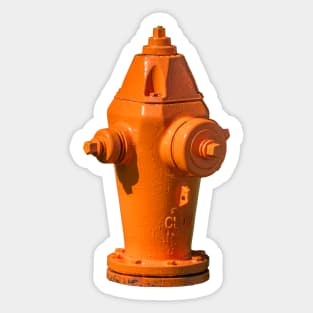 Orange Clow F2500 Fire Hydrant Sticker